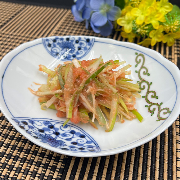 土からキッチン～「ねぎと明太子のごま油あえ」～健腸レシピ