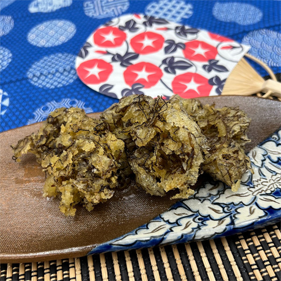 土からキッチン～『もずくの天ぷら』～健腸レシピ