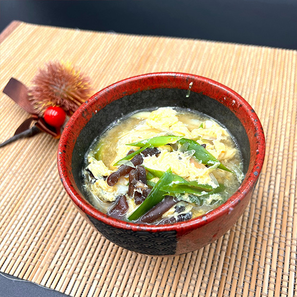 土からキッチン～『きくらげのふわふわ卵うどん』～健腸レシピ