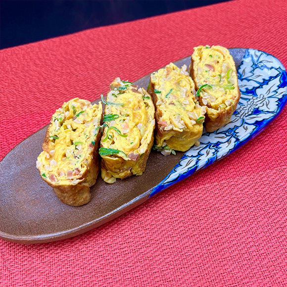 土からキッチン～「納豆梅卵焼き」