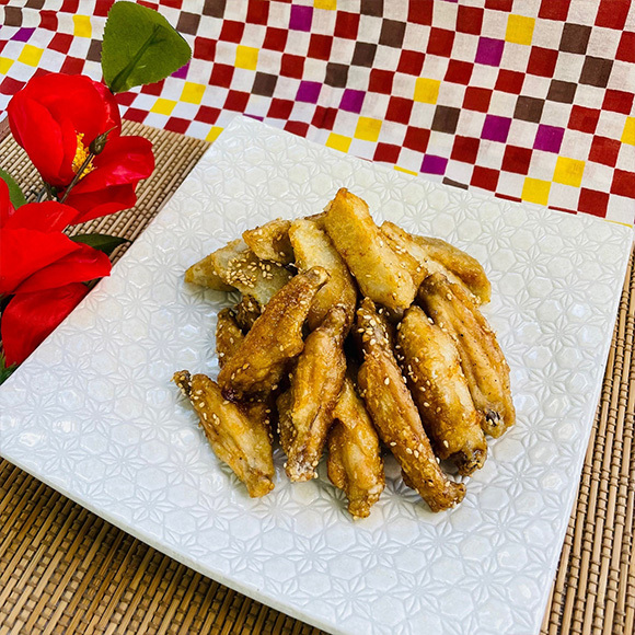 土からキッチン～『海老芋と手羽中の甘辛炒め』~健腸レシピ
