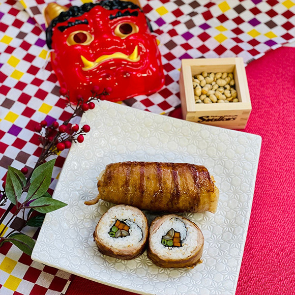土からキッチン～『肉巻き恵方巻』～健腸レシピ