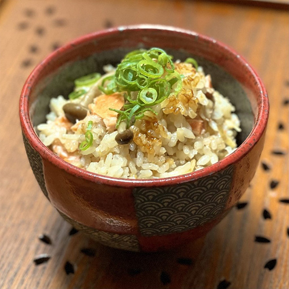 土からキッチン～『鮭ときのこの炊き込みご飯』~健腸レシピ
