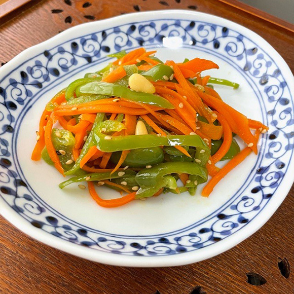 土からキッチン～『にんじんとピーマンのナムル』～健腸レシピ