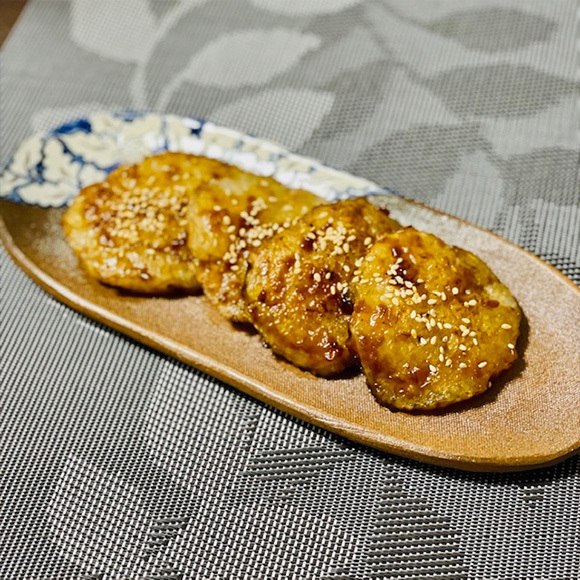 土からキッチン～『モチモチたまねぎの五平餅風』～健腸レシピ