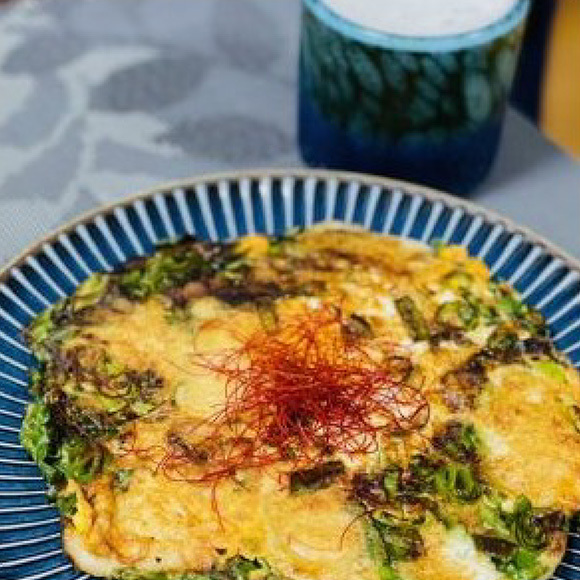 健腸レシピ『お餅入りねぎ焼き』
